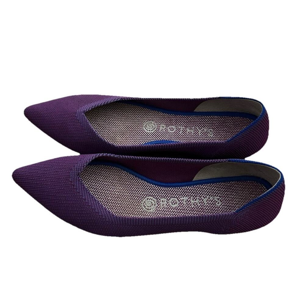 Rothy’s The Point Ballet Flats Shoes Purple Blue Halo Women’s Size 8